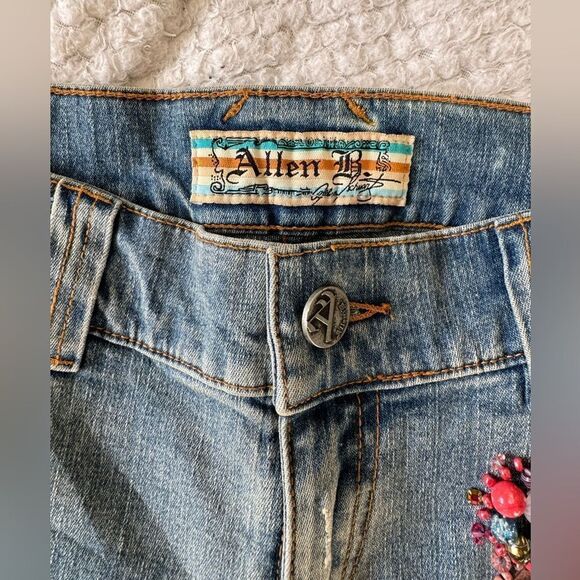 Extremely RARE Vintage Allen B by Allen Schwartz Jewelled Jeans women’s size 30 - Picture 10 of 15